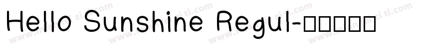 Hello Sunshine Regul字体转换